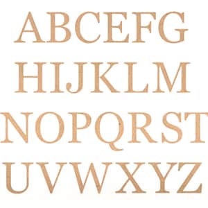 4" Inch MDF Wood Letters in Standard Serif Type Face Font  for Signs or Names