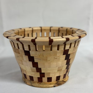 Artisan Hand crafted Wooden Bowl Cocobolo and Maple