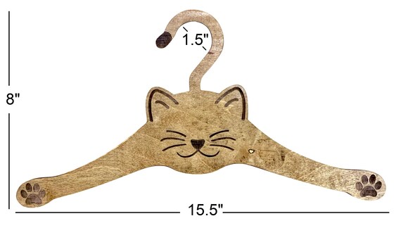 Cute Animal Kitty Cat Paws Tail Laser Engraved Wood Coat Hanger Etsy Canada