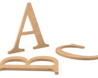 Letras de MDF: fuentes personalizadas, formas para pintar