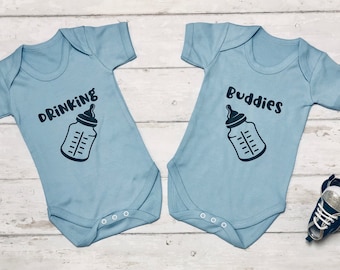 Twin Boys Baygrow-linne/Tvillingpojkar/Drickkompisar/Tvillingar/Tvillingpresent/Tvillingpojkarpresent/Babyshower-tvillingar/Tvillingpresent