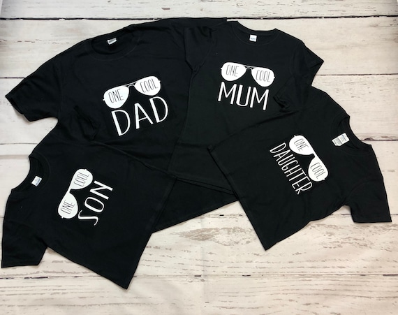 Family Matching T Shirts/ Dad, Mum, Son and Daughter Matching T