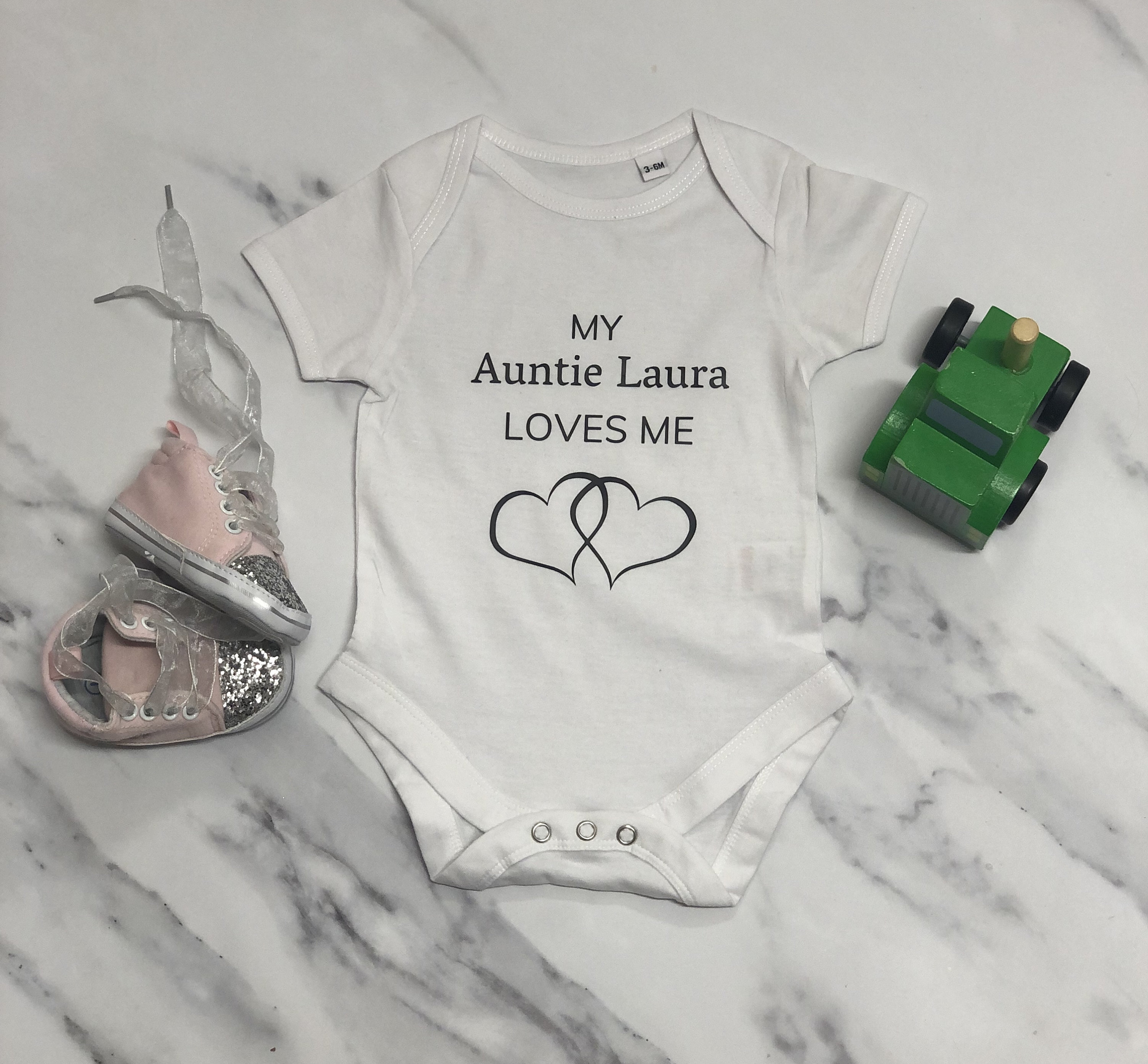 Personalised Auntie Babygrow/baby Shower From Auntie/new Baby From