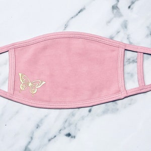 Butterfly Face mask/Pink facemask/Washable Face mask/Reusable face mask/ladies gift/face mask gift/reusable face mask