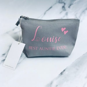 Gift for Auntie/personalised gift/makeup bag for her/birthday gift for auntie/present for auntie/best auntie/auntie special/no 1 auntie