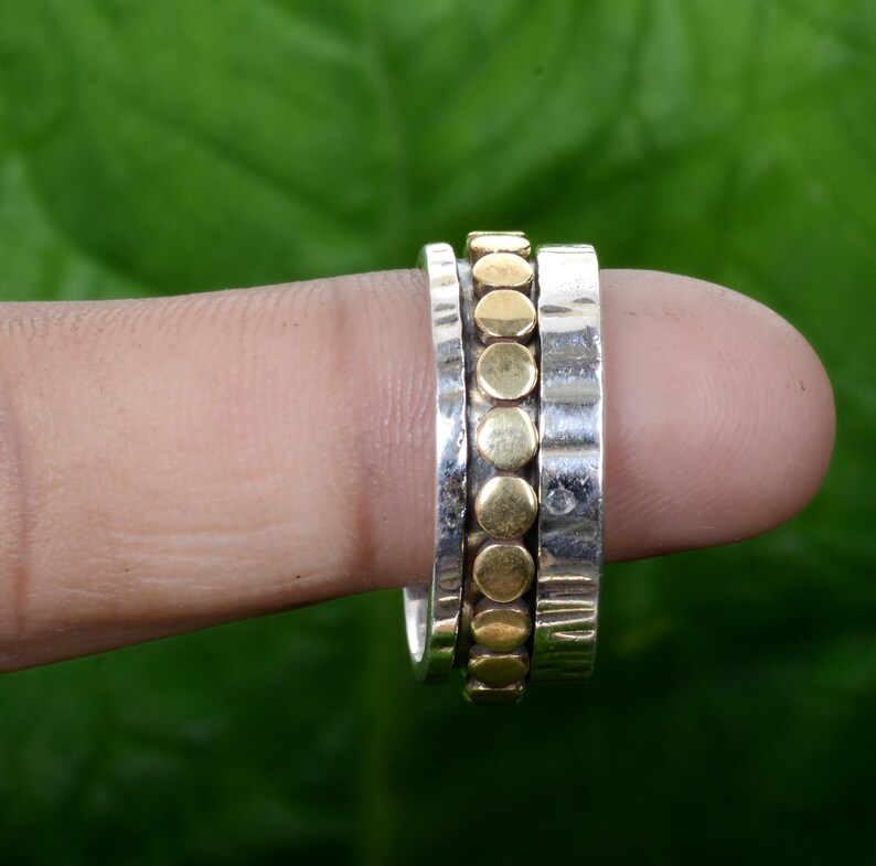 men ring,women ring Gift for Her spinner Silver Ring,Handmade Ring,925 Sterling Silver,Dainty Ring,Vintage Ring,Anniversary ring,Boho Ring