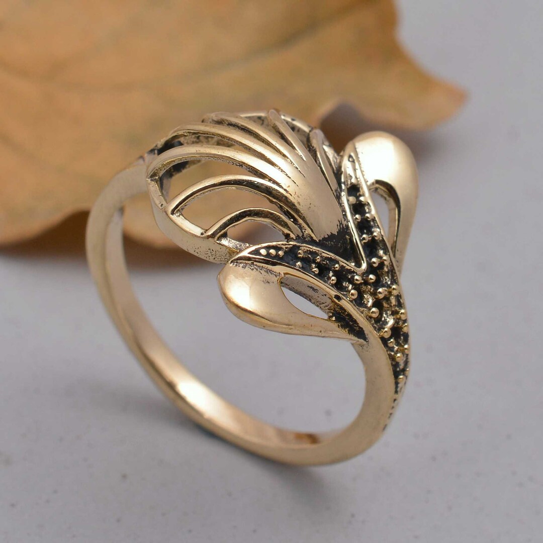 Lily Flower Ring Floral Ring Flower Jewelry Floral Jewelry Etsy