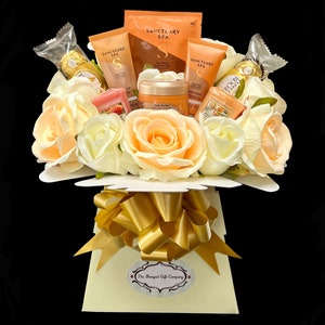 PERSONALISED Sanctuary Spa, Yankee Candle and Chocolate gift bouquet