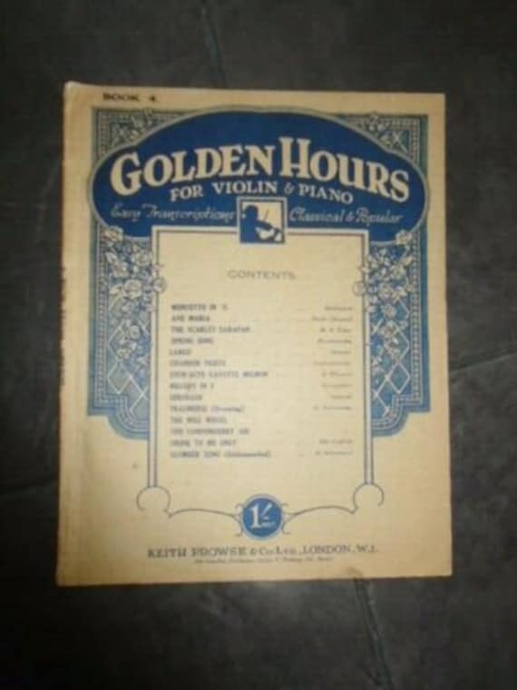 Golden Hours for Violin and Piano Book 4 Etsy UK