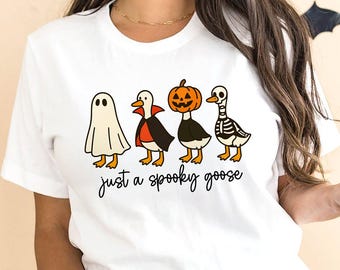 Just a Spooky Goose T-Shirt, Funny Halloween Costumes Tee
