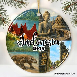 Malerische Indonesien Wahrzeichen Weihnachtsschmuck, Indonesische Reiseandenken und Baumdekor