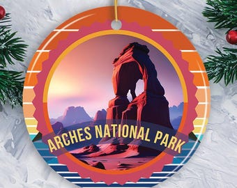 Arches National Park Retro Style Ornament, Utah Souvenir und Geschenk
