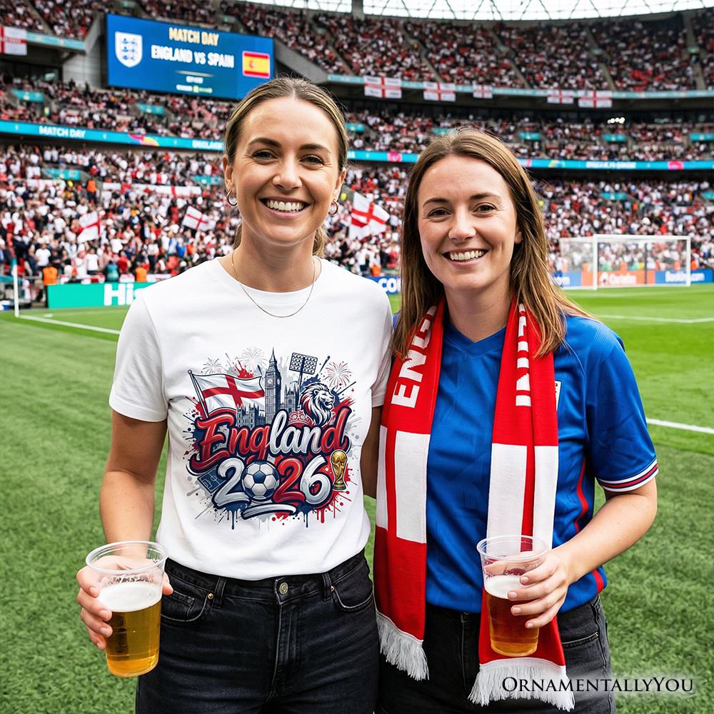 イングランド 2026 FIFAワールドカップ サッカーTシャツ、ファン向け