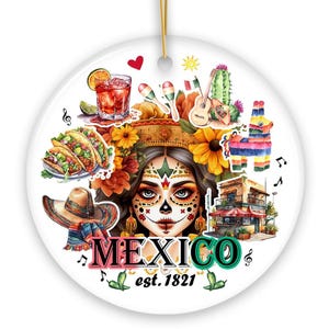 Vibrantly Colorful and Cultural Mexican Traditional Christmas Ornament, Mexicano Gift and Souvenir