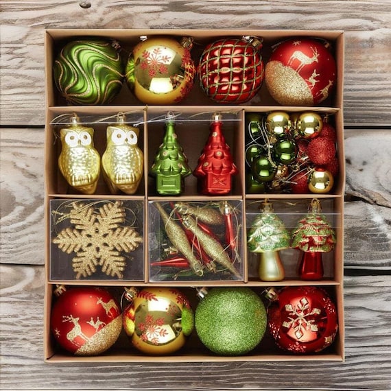 Super Large Enchanted Christmas Forest Ornament Bundle, Set of 80