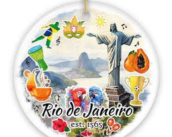 Cultural Rio de Janeiro Art Ornament, Brazil Landmarks Souvenir Gift
