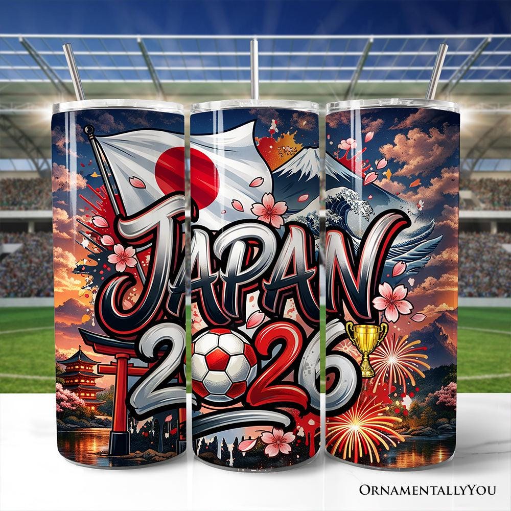 日本2026サッカーワールドカップ世界選手権20オンスタンブラー（蓋と