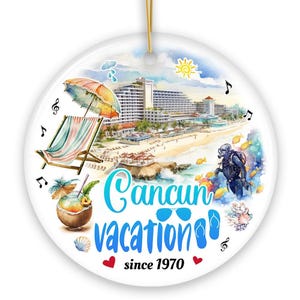 Adorno artístico de vacaciones tropicales en Cancún, recuerdo para viajeros de México