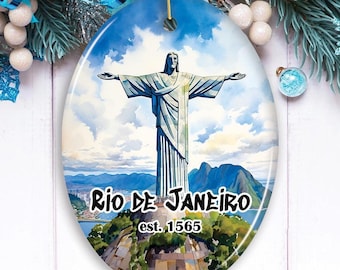 Christ the Redeemer Ornament, Brazilian Christmas Gift, Rio de Janeiro Souvenir