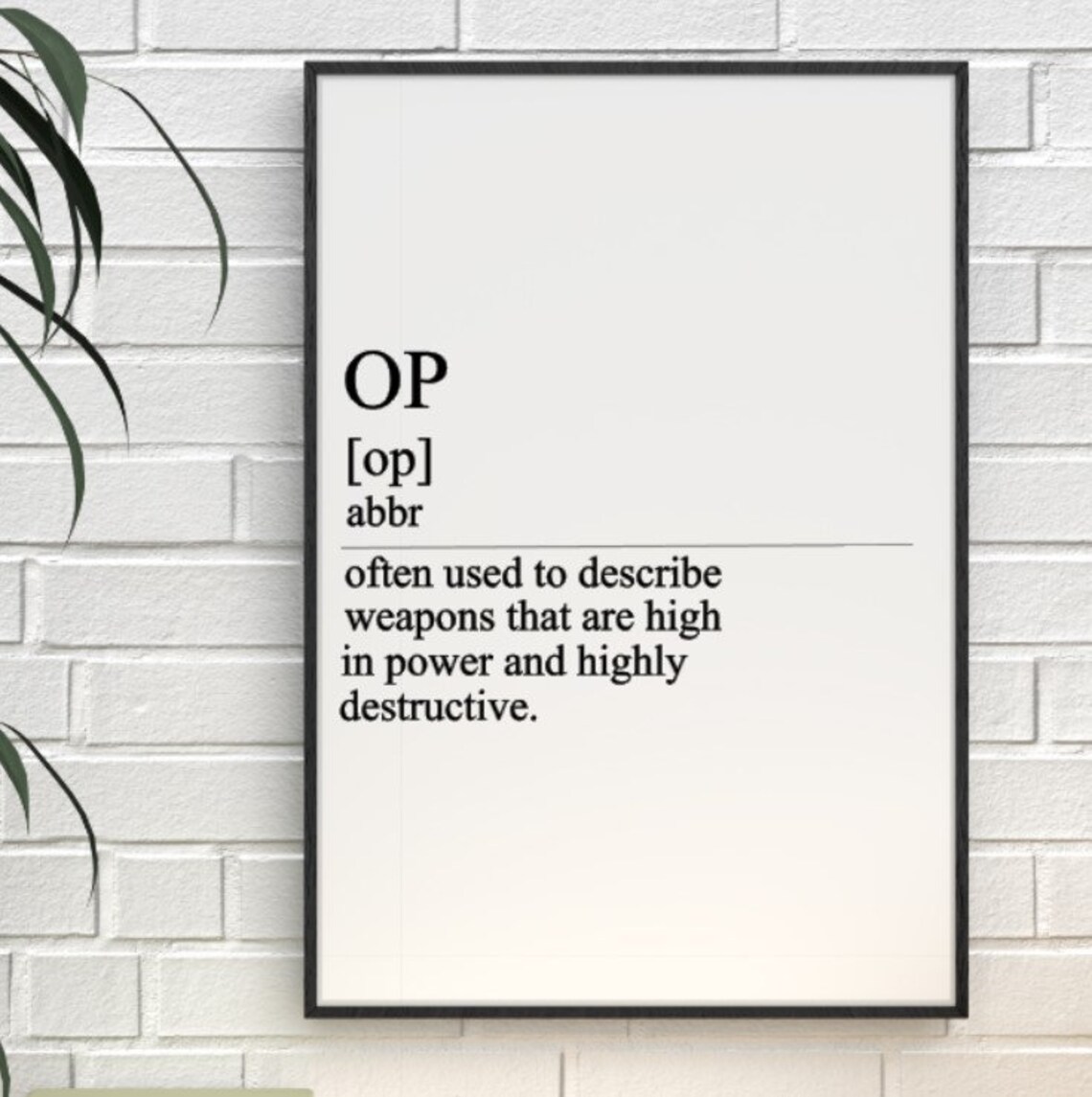 Personalised A4 Gamer Gaming Slang Op Definition Prints Boys Etsy