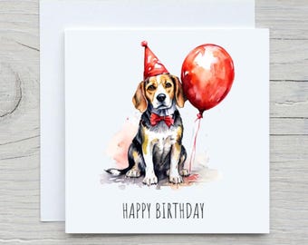 1, 6, 12, 18, 24 Pack Beagle Card, Dog Birthday Card, Dog Lovers, From The Dog, Dog Card, Greetings Card, Birthday Card, Happy Birthday
