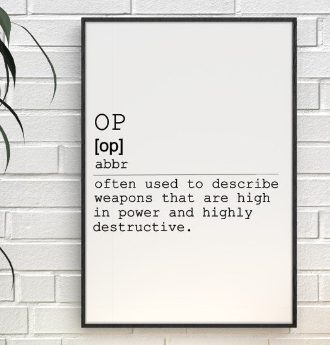 Personalised A4 Gamer Gaming Slang Op Definition Prints Boys Etsy