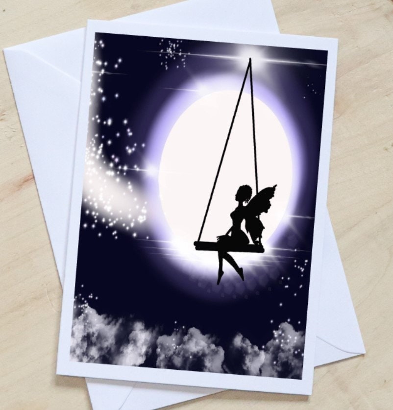 Personalised Silhouette Shadow Fairy Swing Fairy Mystical | Etsy