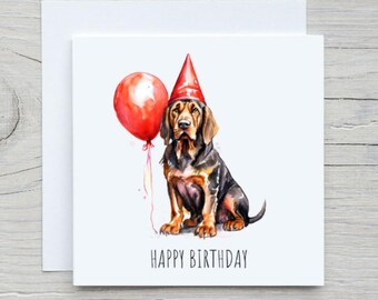 1, 6, 12, 18, 24 Pack Bloodhound Card, Dog Birthday Card, Dog Lovers, From The Dog, Dog Card, Greetings Card, Birthday Card, Happy Birthday