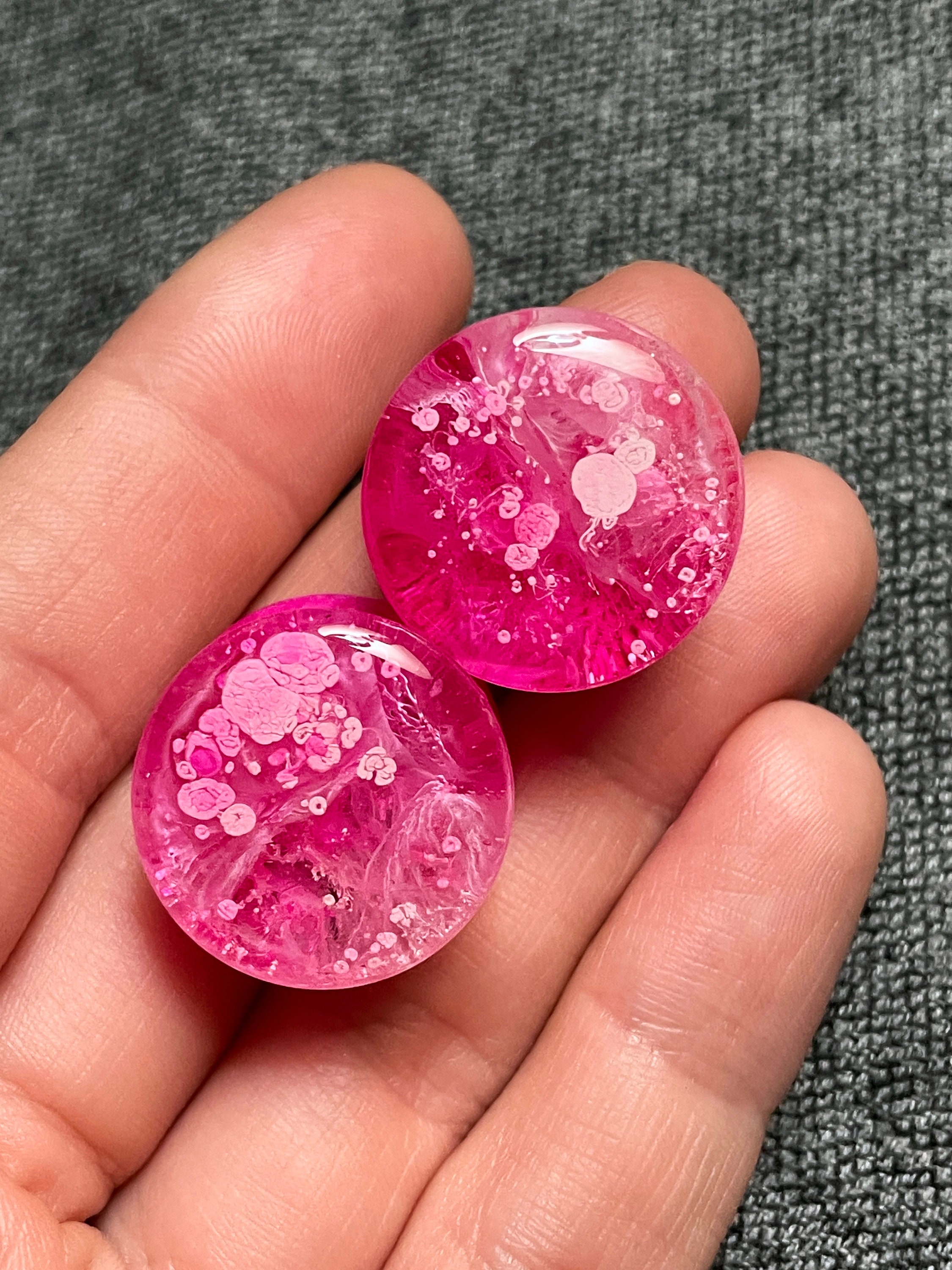 20mm 13/16 BUBBLEGUM Resin Plugs Ready to Ship Etsy
