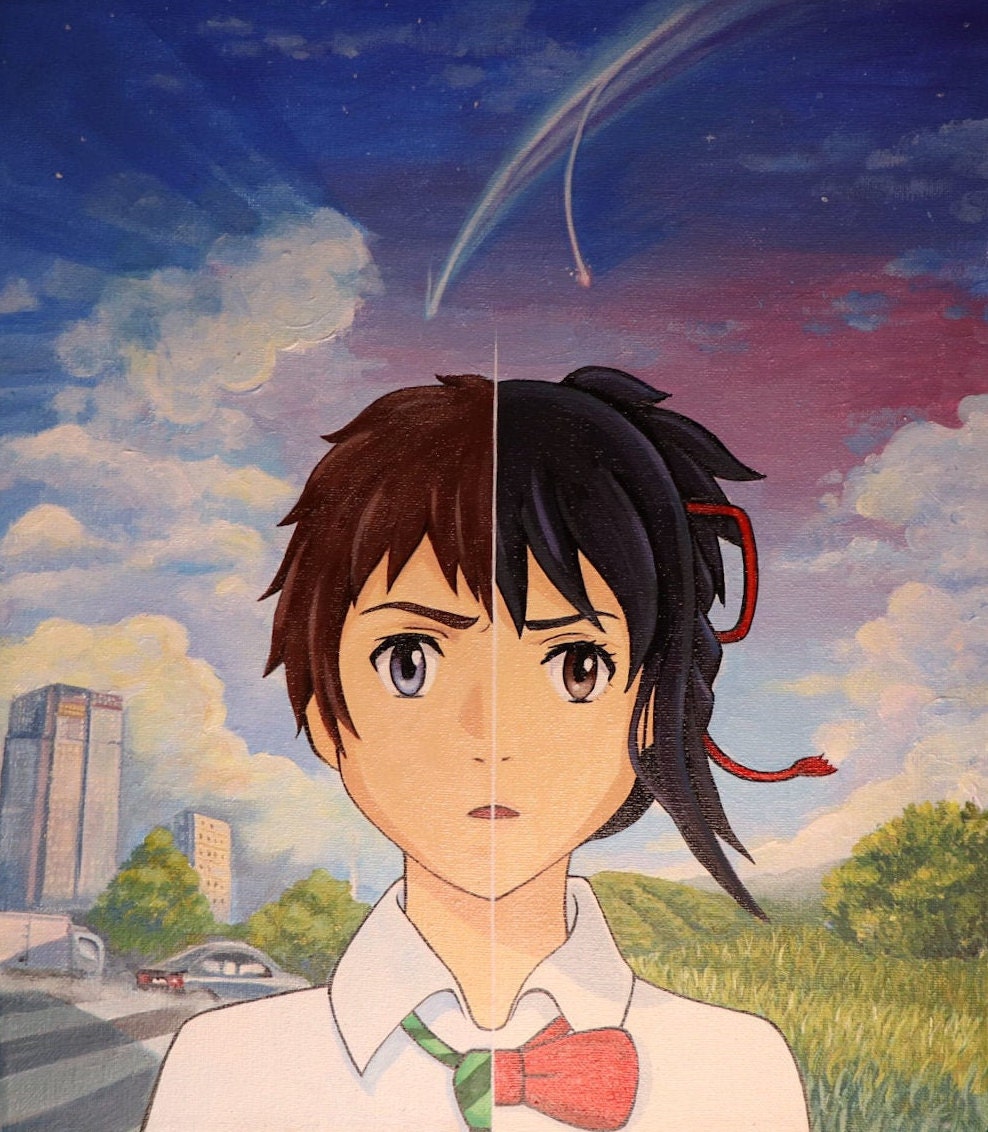 Your Name Mitsuha Miyamizu Taki Tachibana Original Anime Etsy Ireland