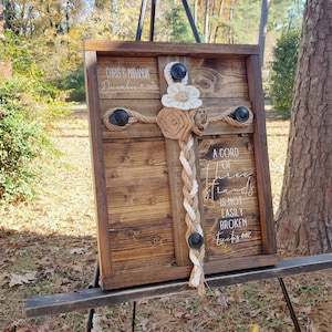 Cord of Three Strands is Not Easily Broken, Wood Wedding Sign, Unity Ceremony Sign, Wedding Cross Sign, Rustic Wedding Sign, 3 Cords Unity