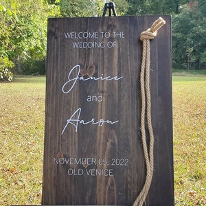 Welcome to the Wedding of Sign, Wedding Welcome Signage, Unity Cord Wedding, Welcome to Our Wedding, Three Strands Unity Cord
