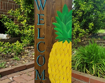 Summer Decor Pineapple Mini Framed Wood Sign Modern Home Farmhouse Decor