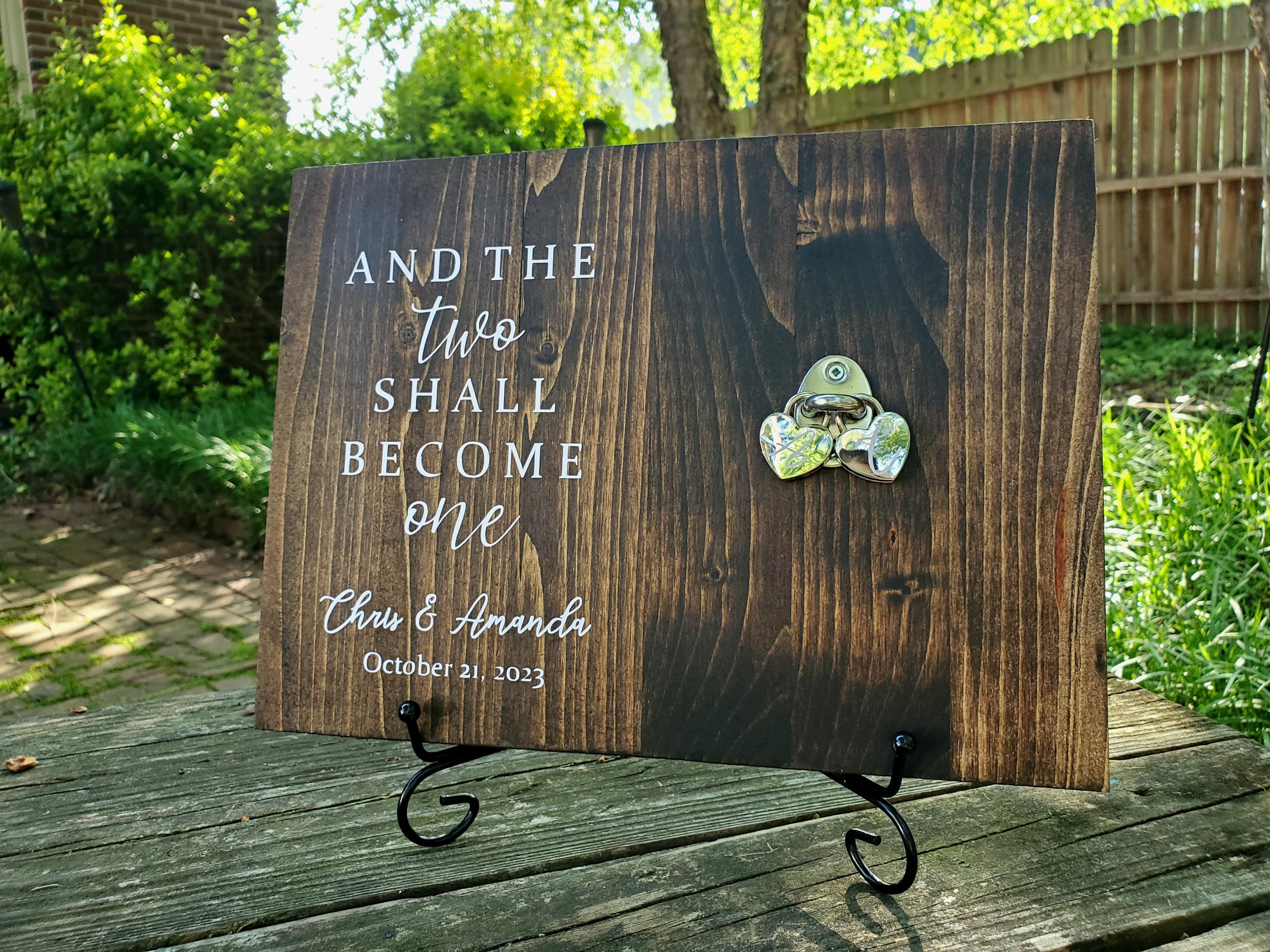 And The Two Shall Become One Unity Wedding Lock, Wedding Unity Locks, Nontraditional Wedding, Unity Ceremony