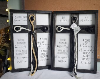 A Cord of Three Strands Unity, Black and White Wedding Sign, Modern Wedding Signage, Classic Wedding Signs, Unity Ceremony Sign Wedding Gift