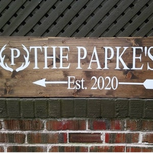 Last Name Wedding Sign, Deer Wood Sign, Anniversary/Wedding Gift, Custom Housewarming Gift, Custom Christmas Gift, Rustic Wall Decor