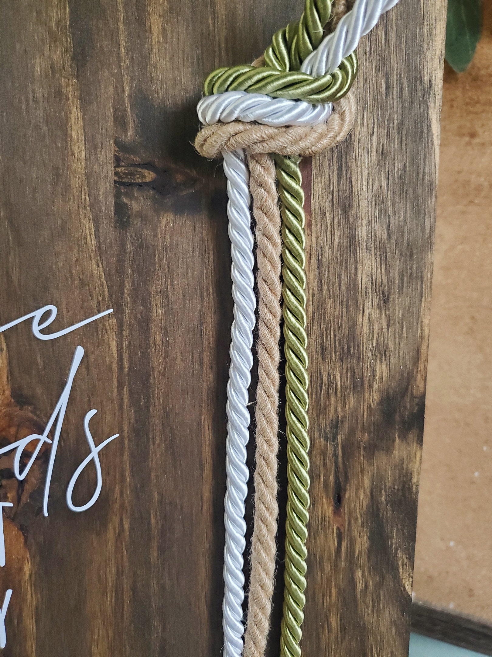 Unity Ceremony Wedding Rope, A Cord of Three Strands for Unity Ceremony ...