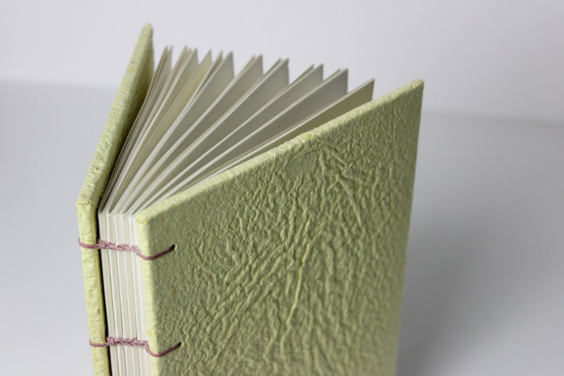 Yellow Eco Friendly Handcrafted Hardcover Thick/Large Journal Notebook Blank book with Handmade Paper Cover image 6