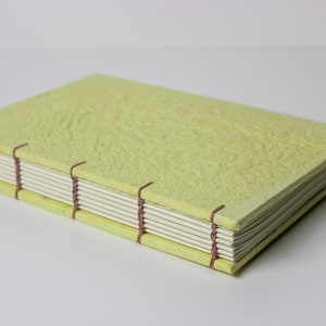 Yellow Eco Friendly Handcrafted Hardcover Thick/Large Journal Notebook Blank book with Handmade Paper Cover image 1