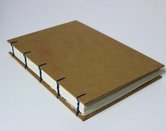 Tan with Red Thread Handcrafted Journal | Notebook | Sketchbook | Blank book