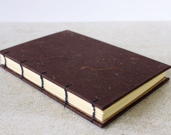 Dark Brown Eco Friendly Handcrafted Hardcover Journal | Notebook | Sketchbook | Blank book