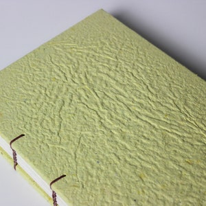 Yellow Eco Friendly Handcrafted Hardcover Thick/Large Journal Notebook Blank book with Handmade Paper Cover image 5