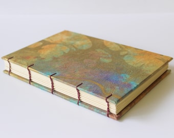 Tie Dye Gold Marbled Notebook Journal. Diary Journal. Eco Friendly Journal. Thick Journal. Eco Friendly Gifts.