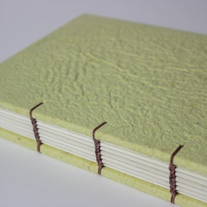 Yellow Eco Friendly Handcrafted Hardcover Thick/Large Journal Notebook Blank book with Handmade Paper Cover image 7