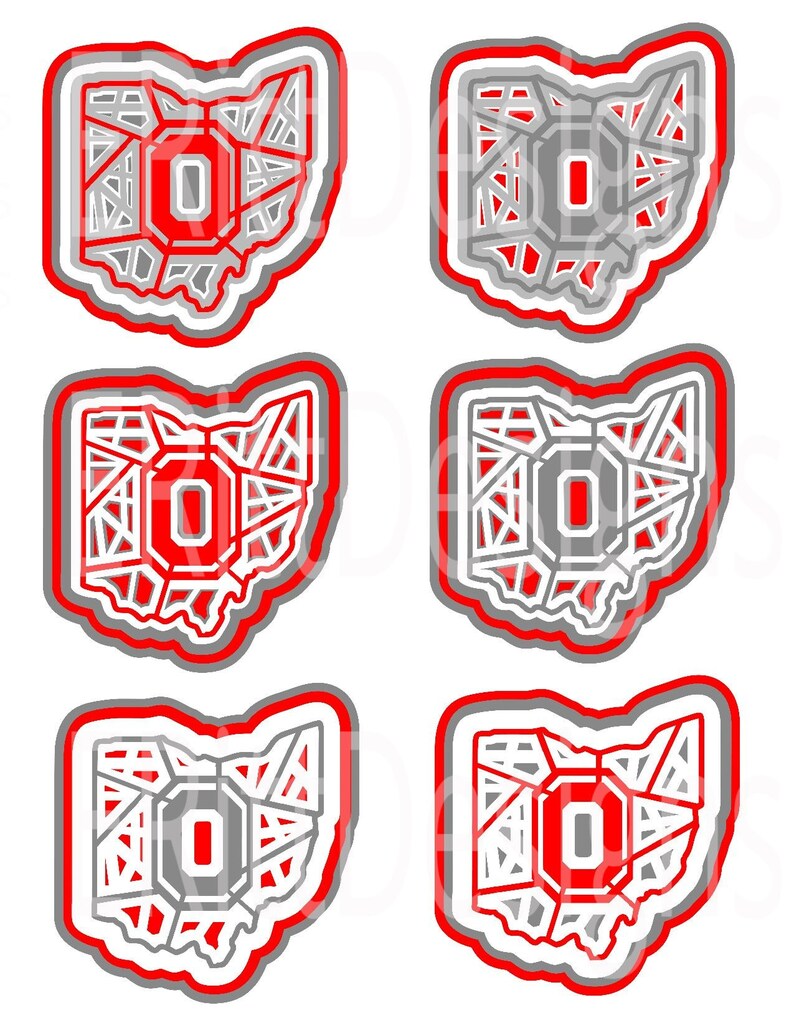 Download Ohio Block-O Mandala/Ohio 3D Mandala SVG DXF/Buckeye State ...