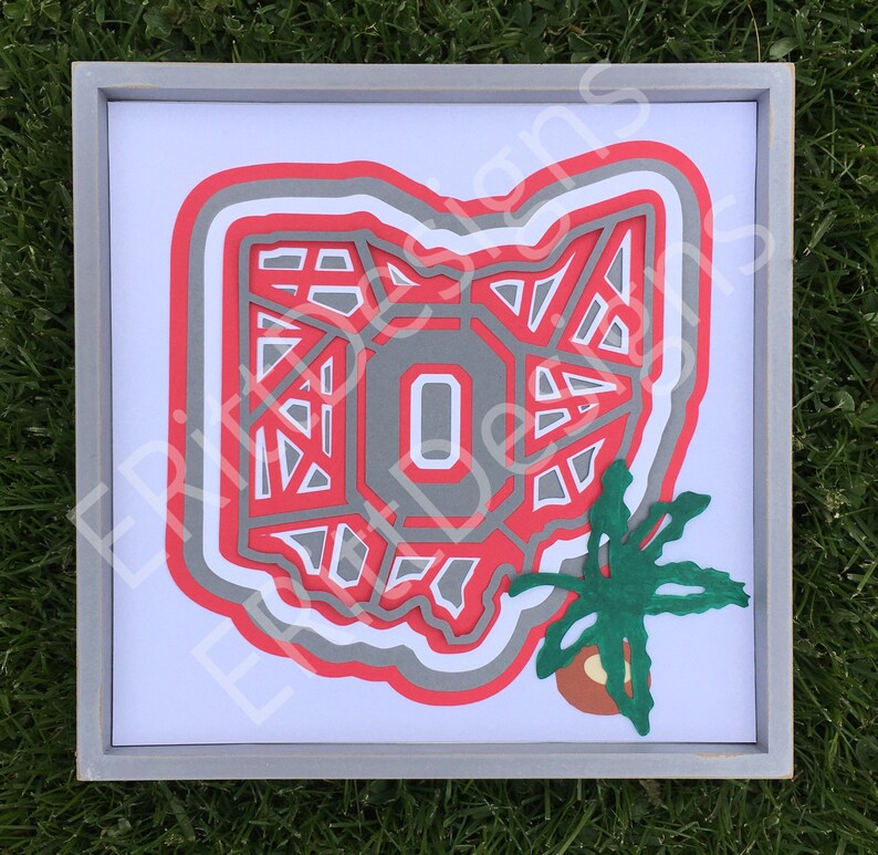 Download Ohio Block-O Mandala/Ohio 3D Mandala SVG DXF/Buckeye State ...