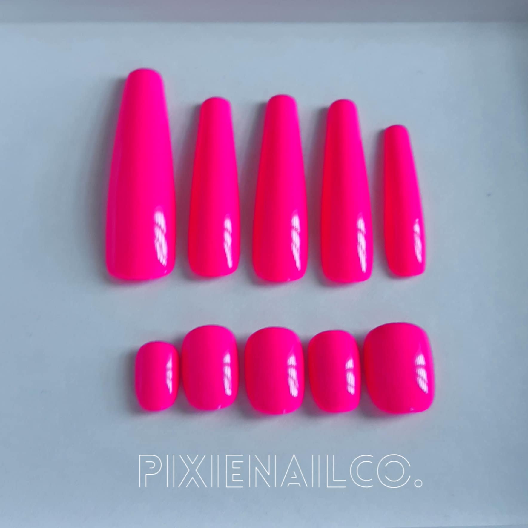 Solid Color ANY Color Press On Nails Matte or Shiny Hard Gel Press Ons