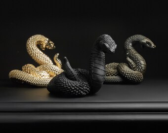 Snake Serpent Sculpture Statue Ornament, Animal Figure, Mythical Creature, Gothic Home Decor, Housewarming, Dad, Father Gift