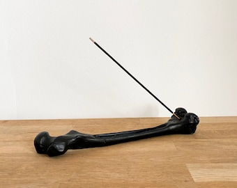 Bone Incense Stick Holder, Incense Burner Ash Catcher, Femur Bone Incense Stand, Gothic Decor, Mindfulness, Yoga Meditation