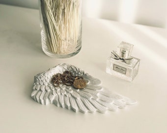 Angel Wing Jewellery Dish Storage, Christmas Gift, Trinket Dish, Wings, for her, Girlfriend, Dressing Table, Home Decor, Ring, Bedroom